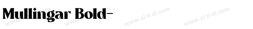 Mullingar Bold字体转换
